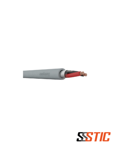 Cable de alarma blindado Condenerg DATAX-COM 4x22AWG (4x0.34mm²) con cubierta libre de halógenos color gris.