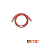 Cable de red Patch Cord Categoría 6 UTP rojo de 1 metro Linkbasic con conectores RJ-45 y bota de protección.
