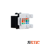 Jack Keystone RJ-45 Categoría 5e UTP de color negro Linkbasic, diseño de 180 grados para cableado estructurado. (1)