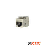 Jack Keystone RJ-45 Categoría 6A FTP blindado toolless de Linkbasic para redes de 10 Gigabit.