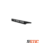 Patch panel modular de 24 puertos blindado Cat6A Linkbasic PN PNA24-KJ, formato 1U para rack de 19 pulgadas.
