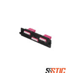 Placa de adaptadores LGX Nexconec MP3PL09-EV con 6 acopladores LC Duplex OM4 Multimodo color violeta para 12 hilos de fibra.