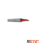 Rollo de cable de alarma Condenerg de 2 conductores x 1mm2 (18 AWG) con chaqueta LSZH color blanco para seguridad electrónica.