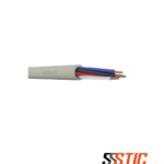 Rollo de cable de alarma flexible Condenerg Datax 4x22AWG (4x0.34mm2) con chaqueta LSZH color gris para sistemas de seguridad.