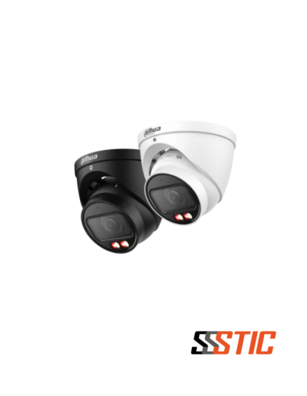 Cámara tipo eyeball Dahua WizSense de 2MP con lente varifocal motorizado, tecnología Smart Dual Light y protección perimetral.