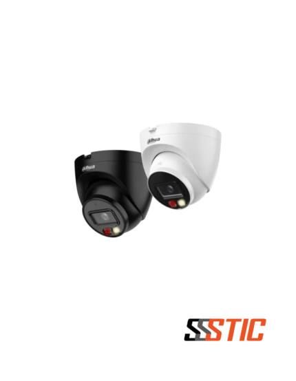Cámara tipo eyeball Dahua WizSense de 8MP 4K con tecnología Smart Dual Light, lente de 2.8mm y funciones inteligentes SMD Plus.