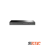OLT GPON de 8 puertos TP-Link DeltaStream DS-P7001-08 con puertos SFP+ de 10G y fuentes de alimentación redundantes.
