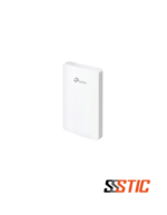 Punto de acceso Wi-Fi 6 de pared TP-Link Omada EAP615-Wall con 4 puertos Gigabit y diseño compacto para cajas de pared estándar.