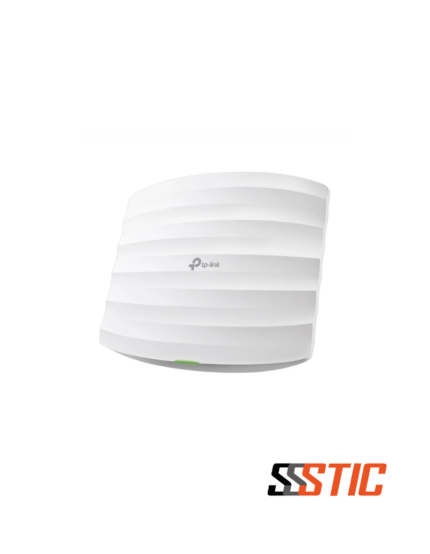 Punto de acceso inalámbrico TP-Link Omada EAP115 N300 con soporte PoE y diseño para montaje en techo.