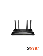 Router Wi-Fi 6 GPON TP-Link Aginet XX230v AX1800 con antenas externas de alto rendimiento y puertos Gigabit.