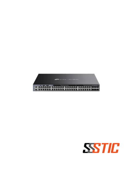 Switch de Capa 3 apilable TP-Link Omada SG6654XHP con 48 puertos PoE+ de 1440W y 6 puertos SFP+ 10G.