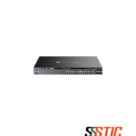 Switch gestionable de Capa 3 TP-Link Omada SG6428XHP con 24 puertos PoE+ y 4 puertos SFP+ 10G para montaje en rack.