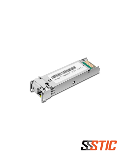 Transceptor SFP Gigabit WDM monomodo TP-Link SM321A-2 con conector LC simplex para distancias de hasta 2 km.