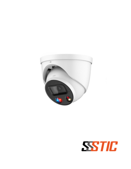 Cámara Dahua WizSense de 8MP con disuasión activa (luces rojaazul y sirena), tecnología Smart Dual Light, Full-color y protección IP67