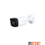 Cámara analógica Dahua Lite tipo bullet de 2MP con visión nocturna de largo alcance Smart IR de 80 metros, micrófono integrado y protección exterior IP67