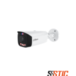 Cámara tipo bullet Dahua WizSense TiOC Pro de 8MP 4K con tecnología WizColor, disuasión activa con luces rojaazul y Smart Dual Light de 50 metros.