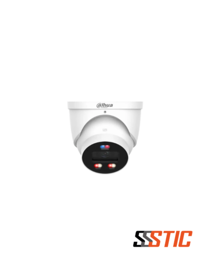 Cámara tipo eyeball Dahua WizSense TiOC Pro de 4MP con tecnología WizColor, disuasión activa con luces rojaazul y Smart Dual Light.