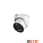 Cámara tipo eyeball Dahua WizSense de 4MP con tecnología Smart Dual Light, disuasión activa con sirena y luces rojaazul, y lente gran angular de 2.8mm.