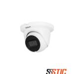 Cámara tipo eyeball Dahua WizSense de 4MP con visión nocturna IR de 30 metros, micrófono integrado y tecnología de detección inteligente.