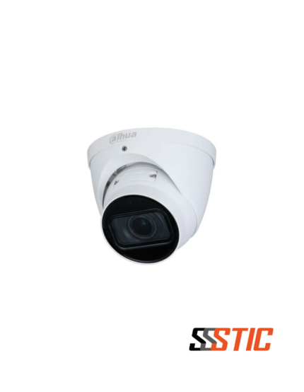 Cámara tipo eyeball Dahua de 4MP con lente varifocal motorizado, visión nocturna IR de 50 metros y protección IP67.