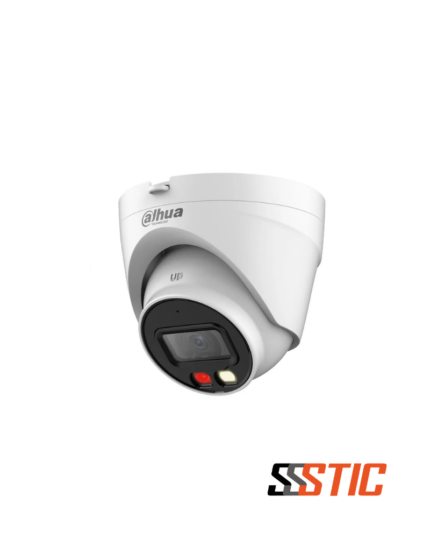 Cámara tipo eyeball Dahua de 4MP con tecnología Smart Dual Light, micrófono integrado y protección IP67 para videovigilancia.