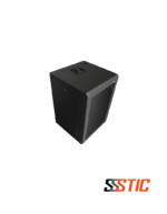 Gabinete de pared para telecomunicaciones marca Quest modelo GT-2192 de 16 RU con puerta frontal de vidrio de seguridad templado y paneles laterales desmontables