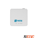 ONU XPON de la marca Photon con diseño compacto, un puerto Gigabit Ethernet para conexiones de internet por fibra óptica FTTH en modo bridge