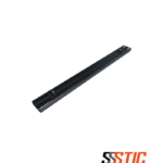 Organizador plástico vertical de cables marca Quest modelo OV-4577 de doble ducto en formato de 60x80mm para gabinete de piso de 42 RU