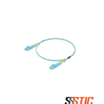 Cable de parcheo de fibra óptica multimodo duplex LC a LC Ubiquiti UniFi de 2 metros en color aqua para redes de alta velocidad de 10 Gbps