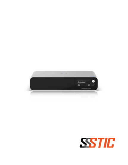 Consola de gestión compacta Ubiquiti UniFi CloudKey+ UCK-G2-SSD con pantalla LCD frontal y disco SSD de 1 TB