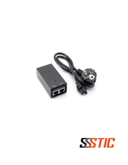 Inyector PoE pasivo Ubiquiti UISP POE-24-12W-G de 24V y 12W con puertos blindados RJ45 LAN y POE, y luz LED indicadora de estado
