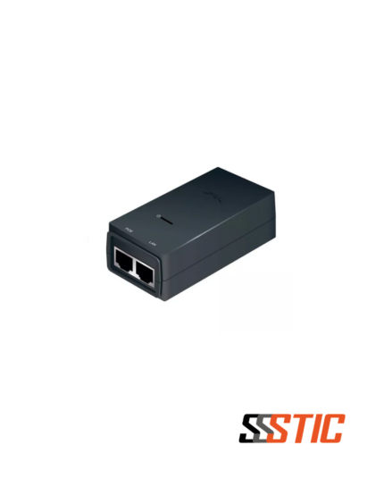 Inyector PoE pasivo Ubiquiti UISP POE-24-12W-G de 24V y 12W con puertos blindados RJ45 LAN y POE, y luz LED indicadora de estado3
