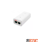 Inyector PoE pasivo compacto Ubiquiti UISP POE-24-7W-G-WH de 24V y 7W en color blanco con puertos blindados RJ45 LAN y POE