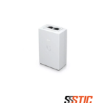 Inyector PoE pasivo de alta potencia Ubiquiti UISP POE-24-30W-G-WH de 24V y 30W en color blanco con conectores RJ45 blindados