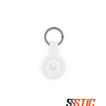 Llavero inteligente NFC compacto Ubiquiti UniFi Access UA-POCKET con argolla metálica de acero inoxidable y cuerpo blanco de silicona