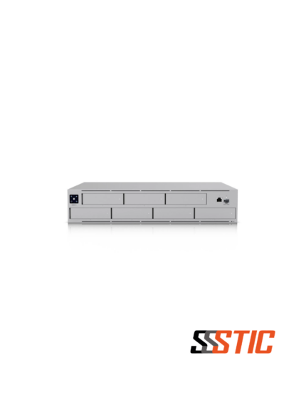 Servidor de almacenamiento en red NAS Ubiquiti UniFi UNAS Pro para montaje en rack de 7 bahías con pantalla táctil e interfaces de red 10G SFP+ y GbE