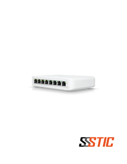 Switch compacto de Capa 2 Ubiquiti UniFi USW-Lite-8-PoE con 8 puertos Gigabit RJ45 y 4 salidas PoE