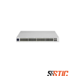 Switch de alta densidad Capa 3 Ubiquiti UniFi USW-Pro-48 con 48 puertos Gigabit RJ45, 4 puertos de fibra 10G SFP+ y pantalla táctil