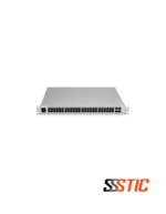 Switch de alto rendimiento de Capa 3 Ubiquiti UniFi USW-Pro-48-PoE con 48 puertos Gigabit, 4 ranuras SFP+ 10G y pantalla táctil