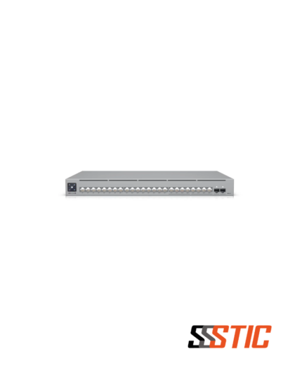 Switch gestionable de Capa 3 Ubiquiti UniFi USW-Pro-Max-24-PoE con 24 puertos Etherlighting y pantalla táctil LCM de 1.3 pulgadas