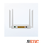 ONT XPON Dual Band V-SOL V2804ACT HGU con cuatro puertos Gigabit Ethernet RJ45, puerto coaxial CATV RF, puerto USB 3.0, cuatro antenas externas de alta ganancia y puerto óptico SCAPC en color blan
