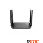 ONU XPON BT-PON BT-G712AX HGU en color negro con cuatro puertos LAN Gigabit Ethernet, puerto coaxial CATV RF, puerto USB, botones de control físico y cuatro antenas externas de alta ganancia de 5d