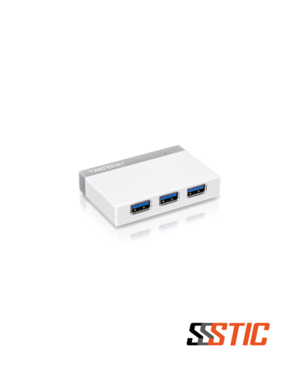 Adaptador Hub USB 3.0 de 4 puertos TRENDnet TU3-H4 SuperSpeed con entrada para fuente de poder.