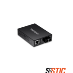 Convertidor de medios de red Ethernet Gigabit a fibra óptica multimodo SC TRENDnet TFC-GMSC.
