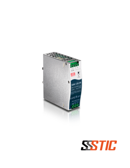 Fuente de alimentación industrial para Riel DIN de 120W 48V 2.5A TRENDnet TI-S12048 en chasis metálico.