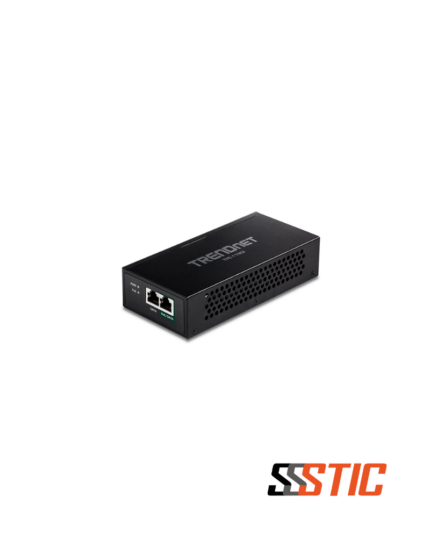 Inyector Gigabit PoE++ de 95W TRENDnet TPE-119GI con fuente de alimentación interna integrada.