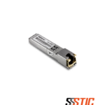 Módulo transceptor SFP Gigabit a puerto RJ45 de cobre 1000BASE-T TRENDnet TEG-MGBRJ en carcasa metálica.