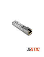 Módulo transceptor SFP Gigabit a puerto RJ45 de cobre 1000BASE-T TRENDnet TEG-MGBRJ en carcasa metálica.