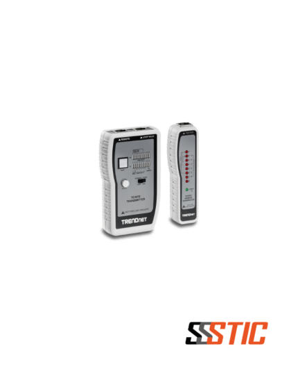 Probador de cables de red e infraestructura TRENDnet TC-NT2 con adaptadores BNC y estuche de transporte.