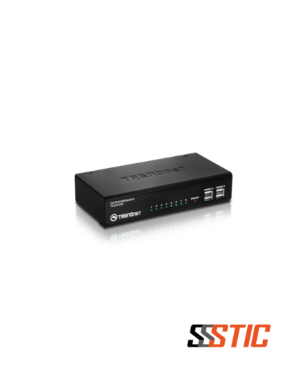 Switch KVM de escritorio de 8 puertos Cat5 RJ45 TRENDnet TK-CAT508 para administración de servidores.